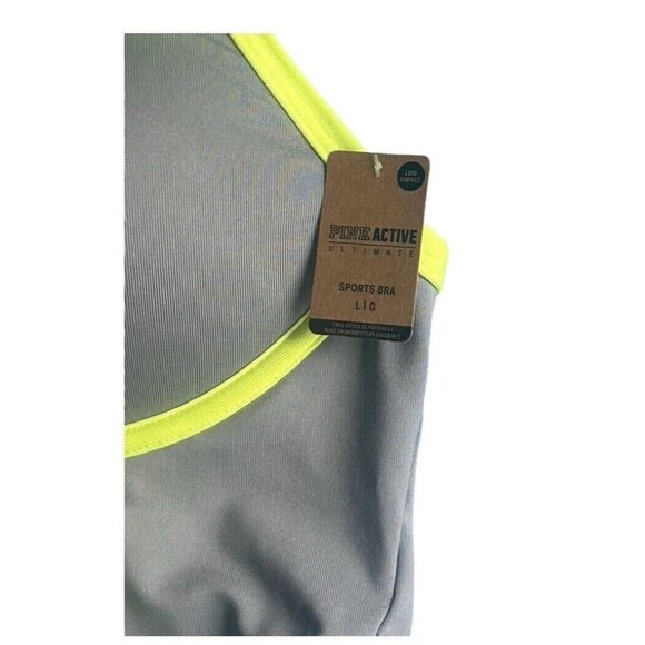 Victoria's Secret PINK Active Ultimate Push-Up Padded Sports Bra Small Gray M/XL - Picture 3 of 5